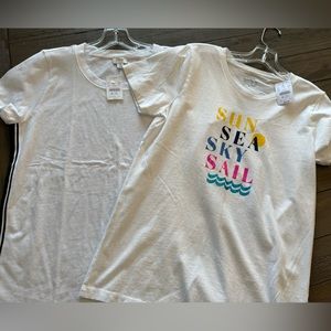 Set of 2 NWT J Crew ladies short sleeve tee size small